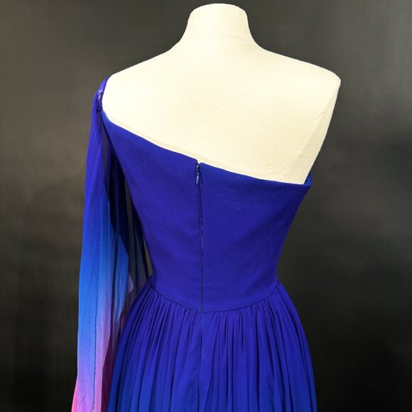 Brand New US 6 Georges Hobeika Ombré Chiffon Evening Dress - Picture 6 of 8